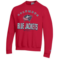 Columbus Blue Jackets Champion Eco Powerblend Crewneck Sweatshirt - Red - NHL
