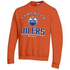 Edmonton Oilers Champion Eco Powerblend Crewneck Sweatshirt - Orange - NHL