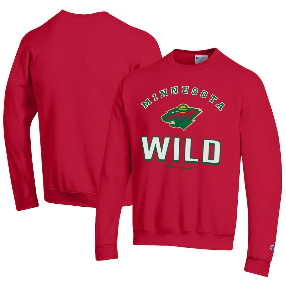 Minnesota Wild Champion Eco Powerblend Crewneck Sweatshirt - Red - NHL