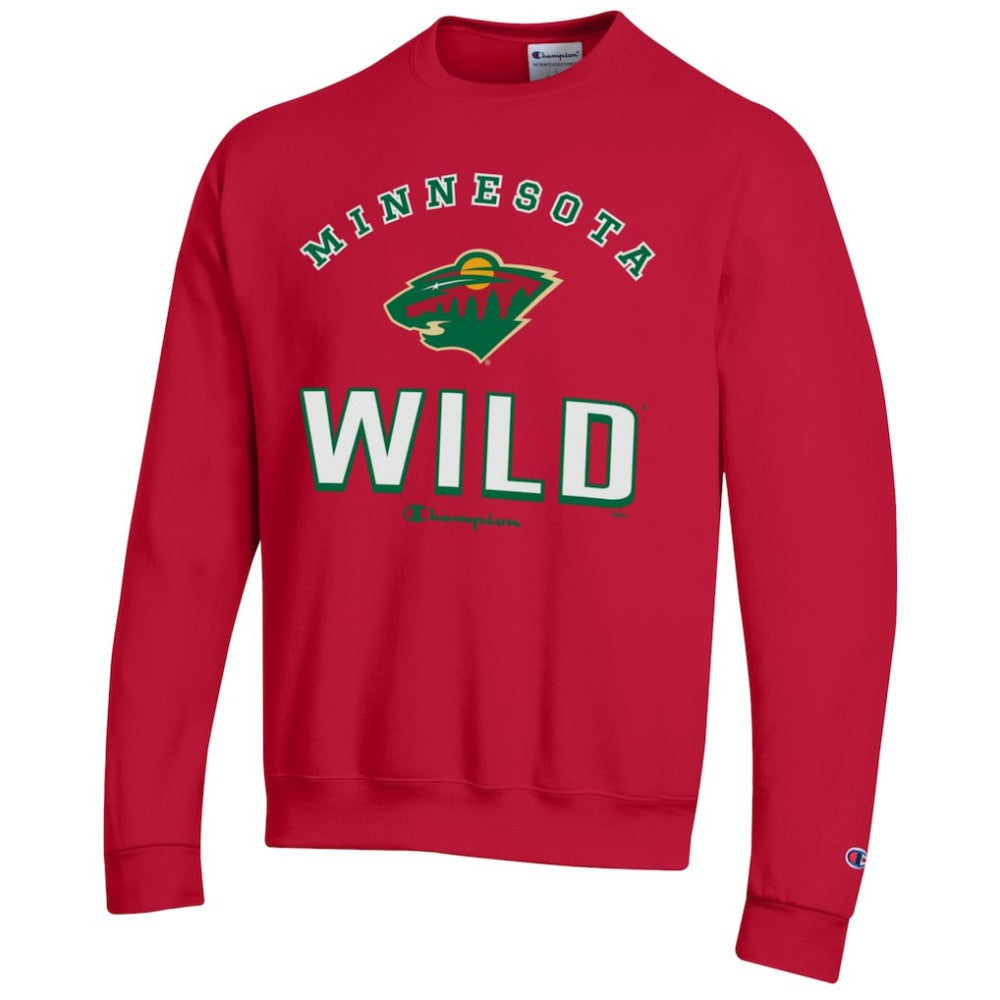 Minnesota Wild Champion Eco Powerblend Crewneck Sweatshirt - Red - NHL