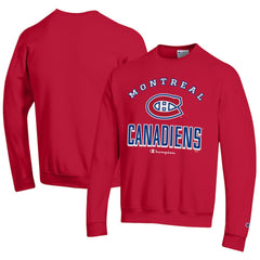 Montreal Canadiens Champion Eco Powerblend Crewneck Sweatshirt - Red - NHL