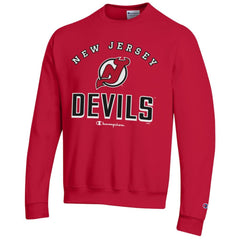 New Jersey Devils Champion Eco Powerblend Crewneck Sweatshirt - Red - NHL