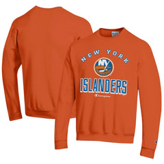New York Islanders Champion Eco Powerblend Crewneck Sweatshirt - Orange - NHL