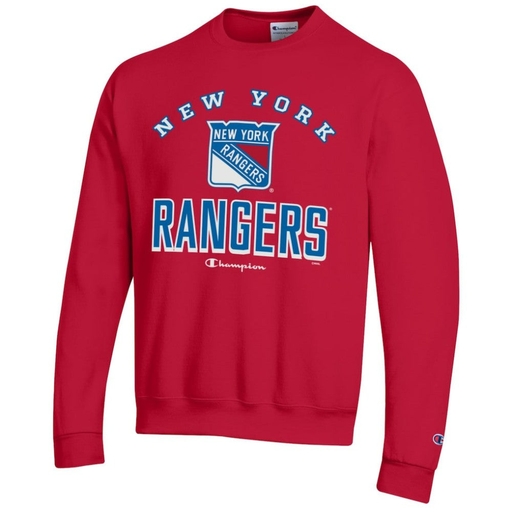 New York Rangers Champion Eco Powerblend Crewneck Sweatshirt - Red - NHL