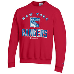 New York Rangers Champion Eco Powerblend Crewneck Sweatshirt - Red - NHL