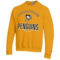 Pittsburgh Penguins Champion Eco Powerblend Crewneck Sweatshirt - Gold - NHL