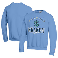 Seattle Kraken Champion Eco Powerblend Crewneck Sweatshirt - Light Blue - NHL