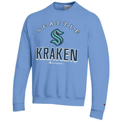 Seattle Kraken Champion Eco Powerblend Crewneck Sweatshirt - Light Blue - NHL