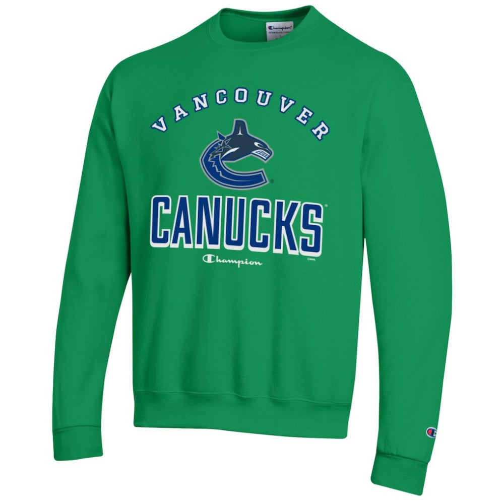 Vancouver Canucks Champion Eco Powerblend Crewneck Sweatshirt - Green - NHL