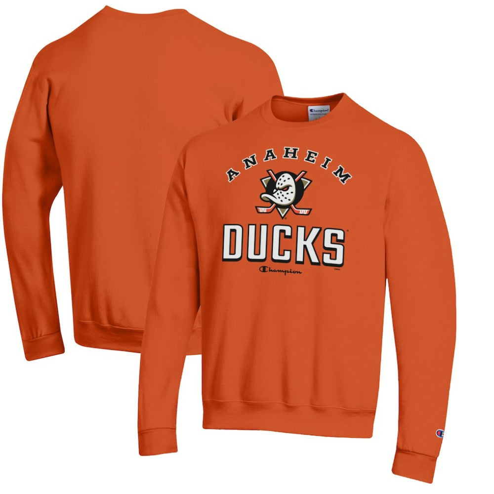 Anaheim Ducks Champion Eco Powerblend Crewneck Sweatshirt - Orange - NHL