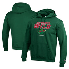 Minnesota Wild Champion Eco Powerblend Pullover Hoodie - Hunter Green - NHL