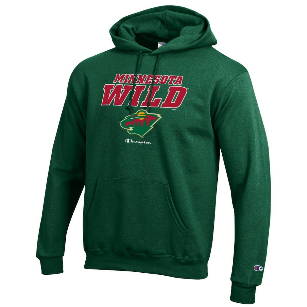 Minnesota Wild Champion Eco Powerblend Pullover Hoodie - Hunter Green - NHL