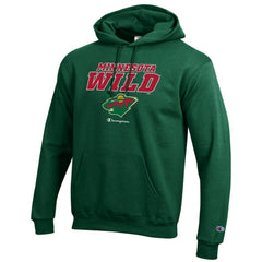 Minnesota Wild Champion Eco Powerblend Pullover Hoodie - Hunter Green - NHL