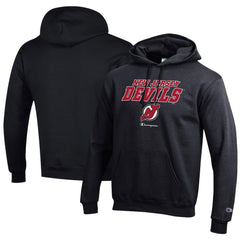 New Jersey Devils Champion Eco Powerblend Pullover Hoodie - Black - NHL