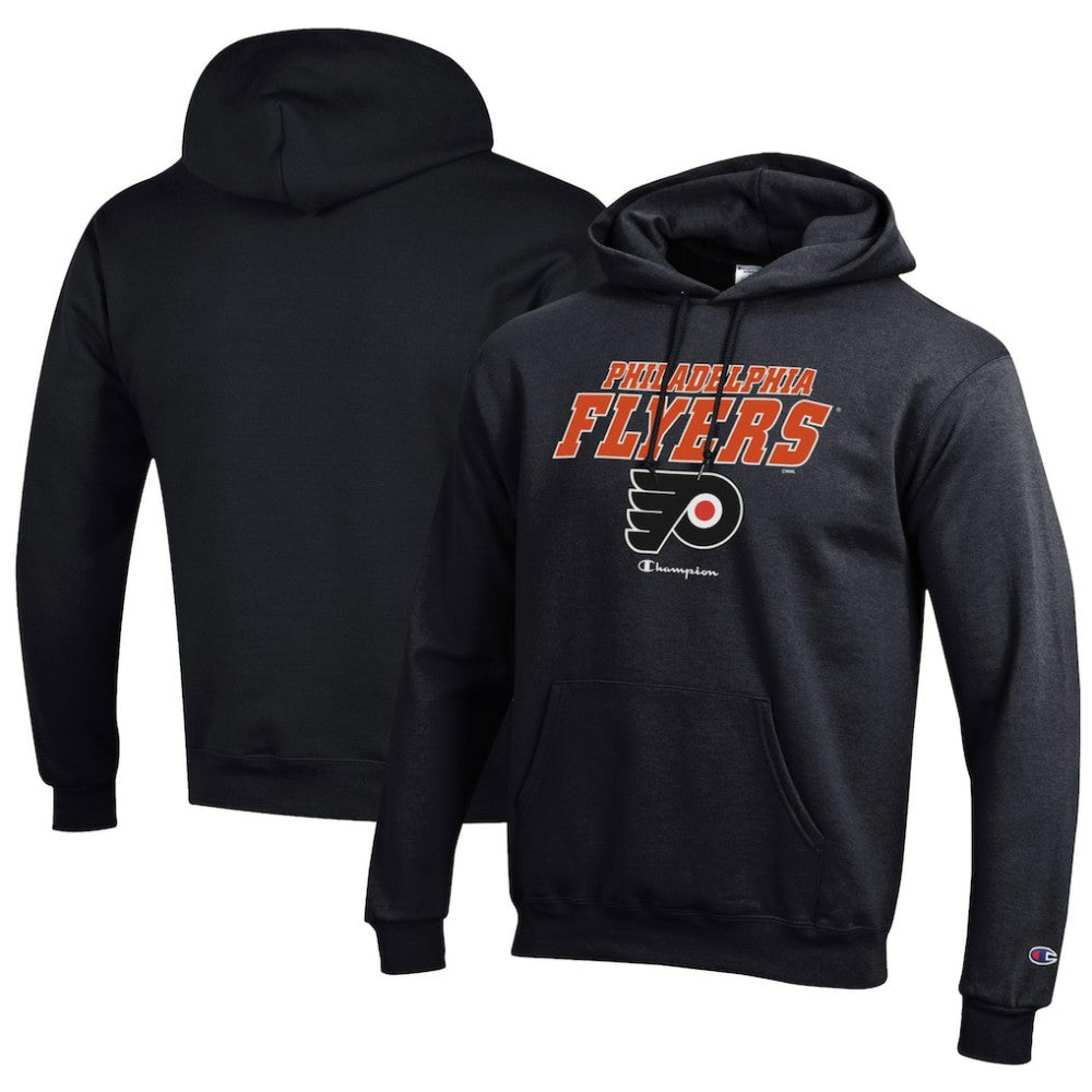 Philadelphia Flyers Champion Eco Powerblend Pullover Hoodie - Black - NHL