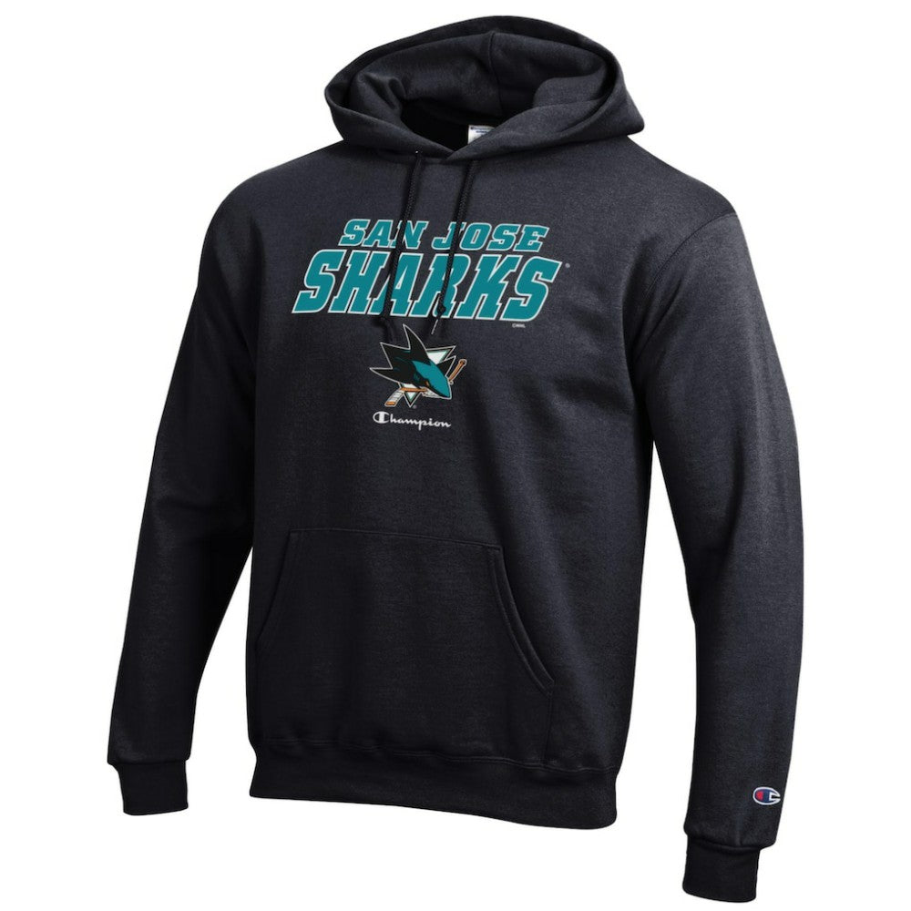San Jose Sharks Champion Eco Powerblend Pullover Hoodie - Black - NHL