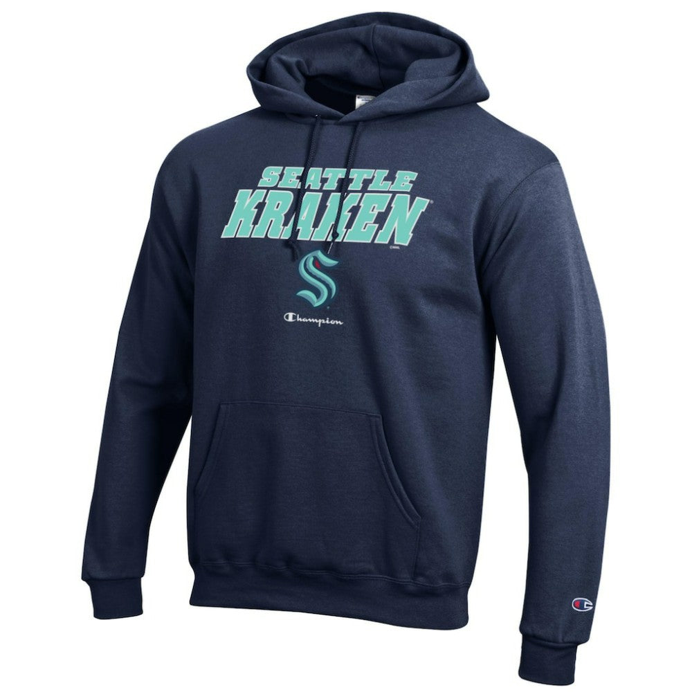 Seattle Kraken Champion Eco Powerblend Pullover Hoodie - Deep Sea Blue - NHL