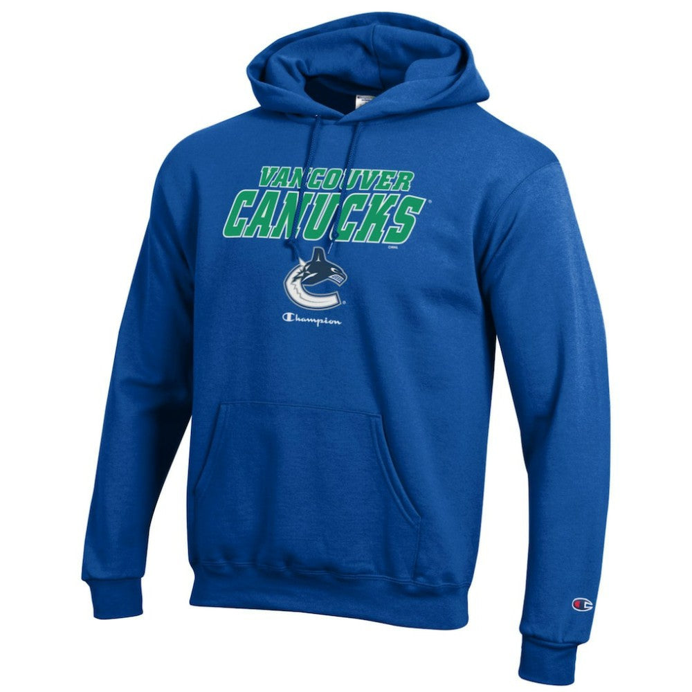 Vancouver Canucks Champion Eco Powerblend Pullover Hoodie - Royal - NHL