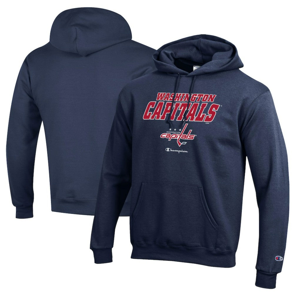 Washington Capitals Champion Eco Powerblend Pullover Hoodie - Navy - NHL