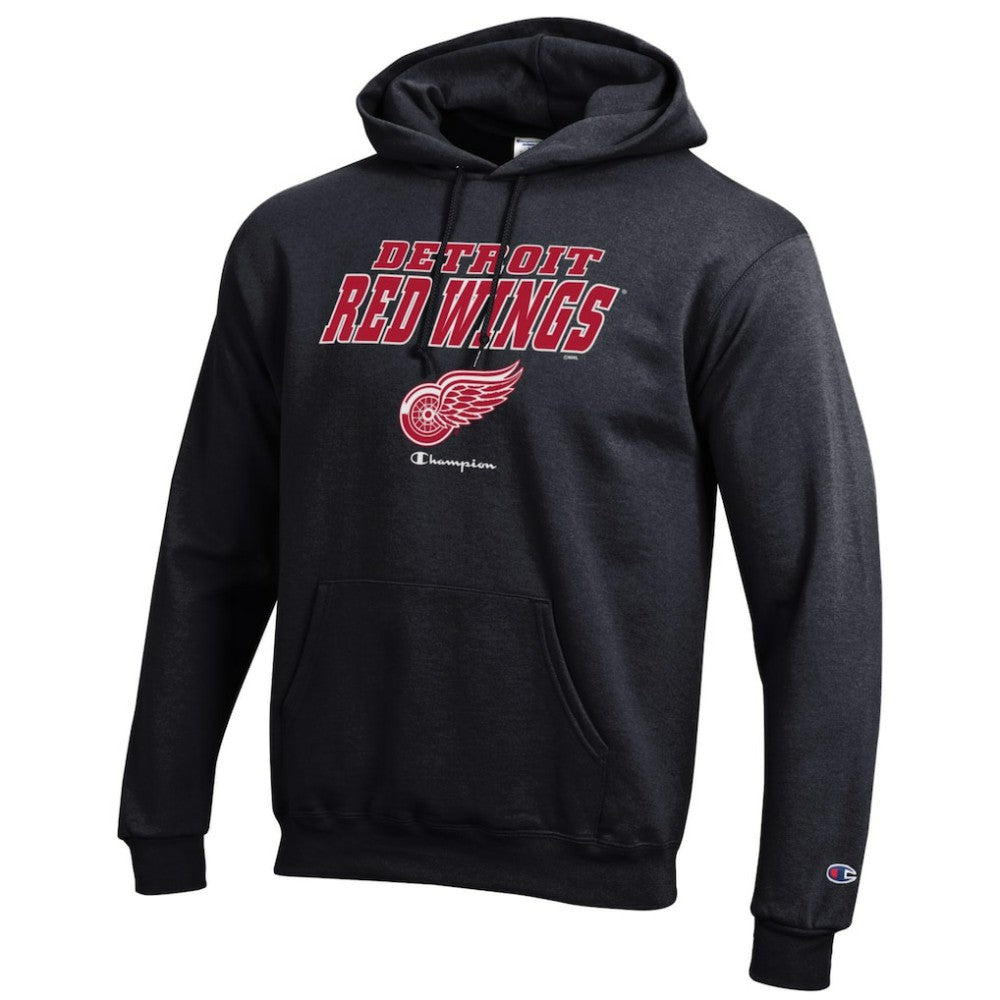 Detroit Red Wings Champion Eco Powerblend Pullover Hoodie - Black - NHL