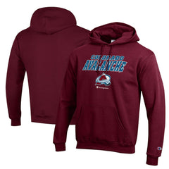Colorado Avalanche Champion Eco Powerblend Pullover Hoodie - Burgundy - NHL