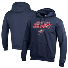 Columbus Blue Jackets Champion Eco Powerblend Pullover Hoodie - Navy - NHL