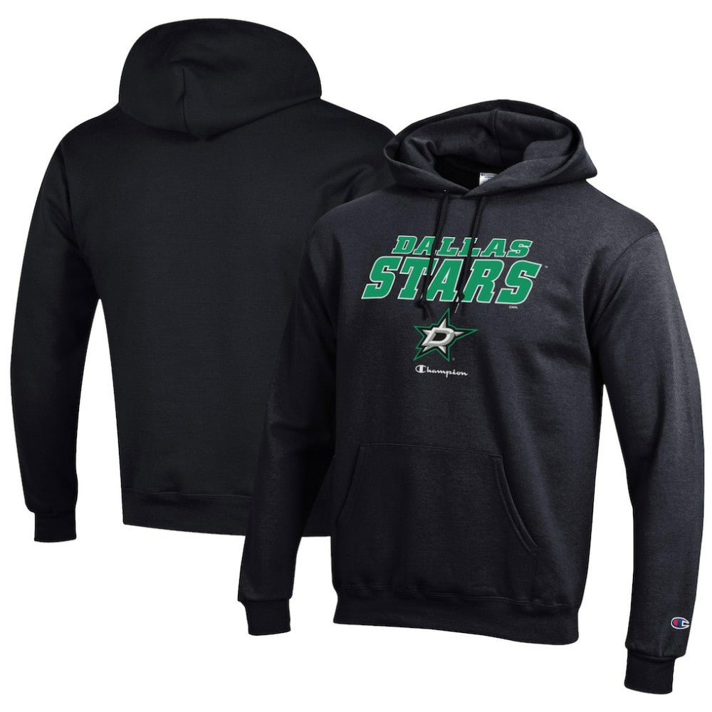 Dallas Stars Champion Eco Powerblend Pullover Hoodie - Black - NHL