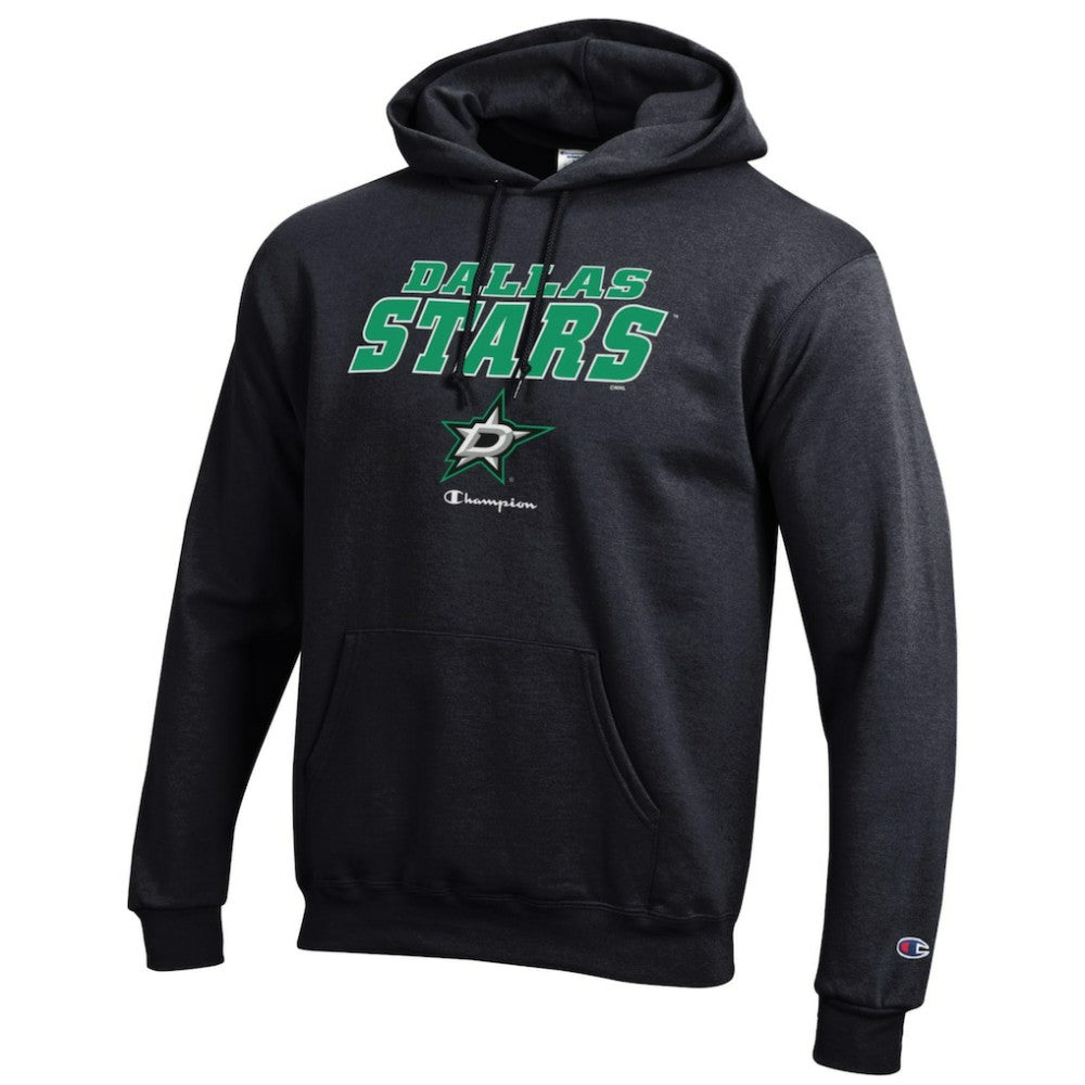 Dallas Stars Champion Eco Powerblend Pullover Hoodie - Black - NHL