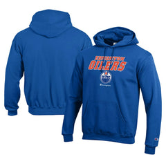 Edmonton Oilers Champion Eco Powerblend Pullover Hoodie - Royal - NHL
