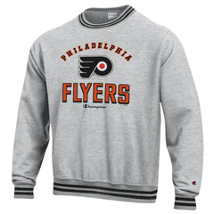 Philadelphia Flyers Champion Reverse Weave Yarn Dye Pullover Sweatshirt - Heather Gray - NHL