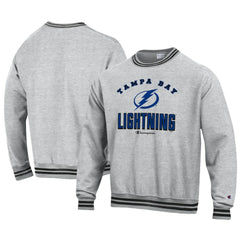 Tampa Bay Lightning Champion Reverse Weave Yarn Dye Pullover Sweatshirt - Heather Gray - NHL