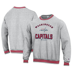 Washington Capitals Champion Reverse Weave Yarn Dye Pullover Sweatshirt - Heather Gray - NHL