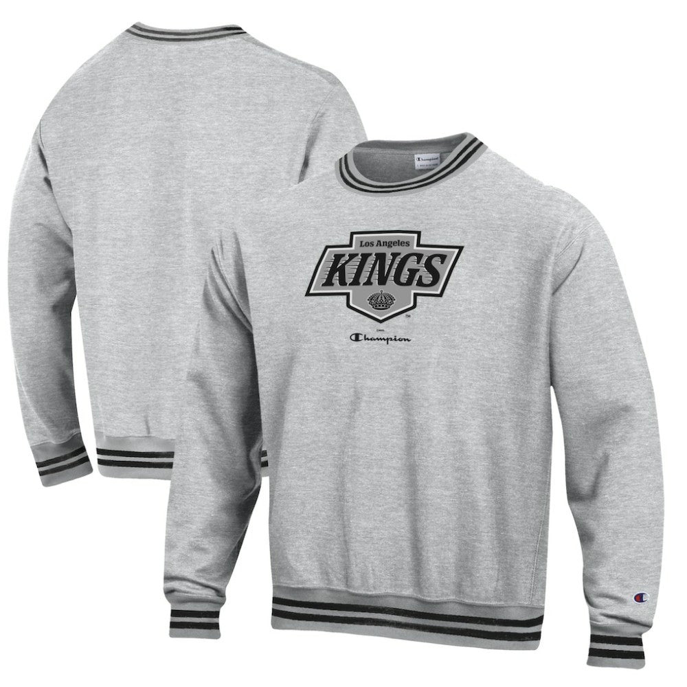 Los Angeles Kings Champion Reverse Weave Yarn Dye Pullover Sweatshirt - Heather Gray - NHL
