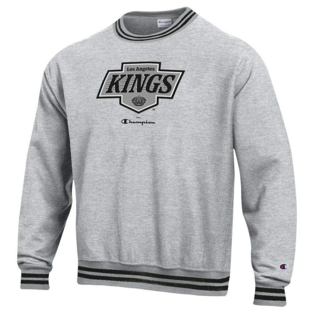 Los Angeles Kings Champion Reverse Weave Yarn Dye Pullover Sweatshirt - Heather Gray - NHL