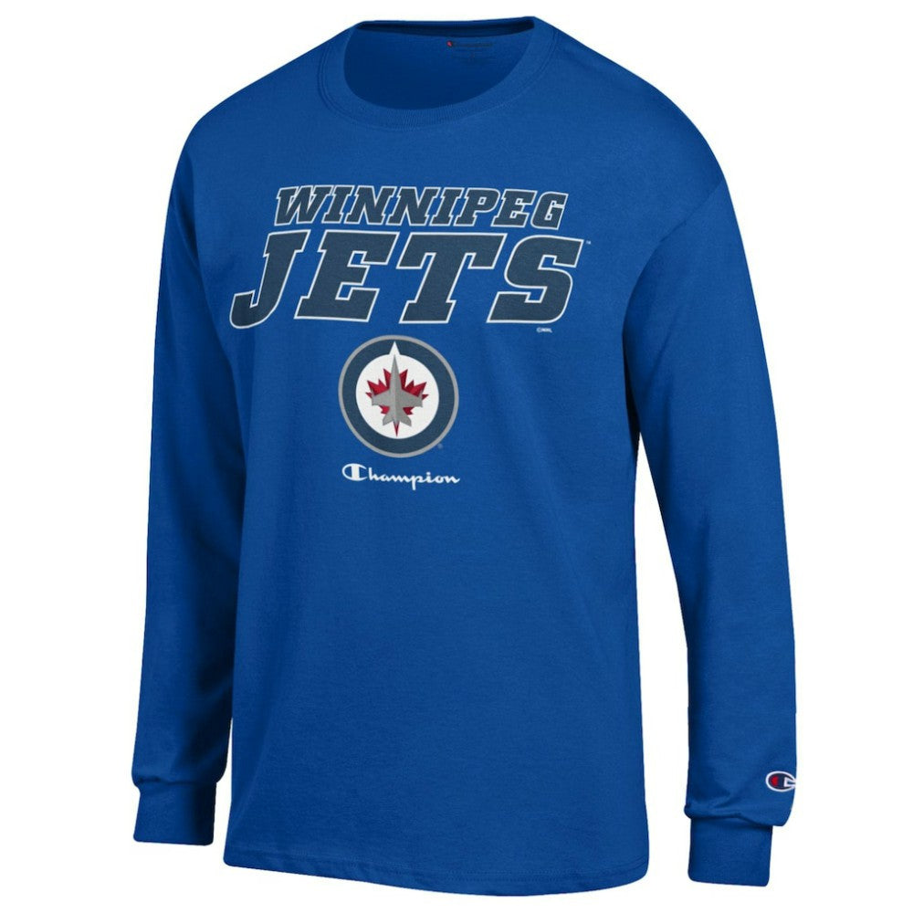 Winnipeg Jets Champion Long-Sleeve Jersey T-Shirt - Royal - NHL