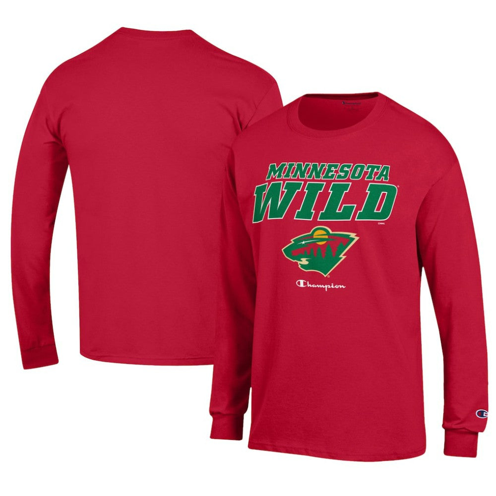 Minnesota Wild Champion Long-Sleeve Jersey T-Shirt - Red - NHL