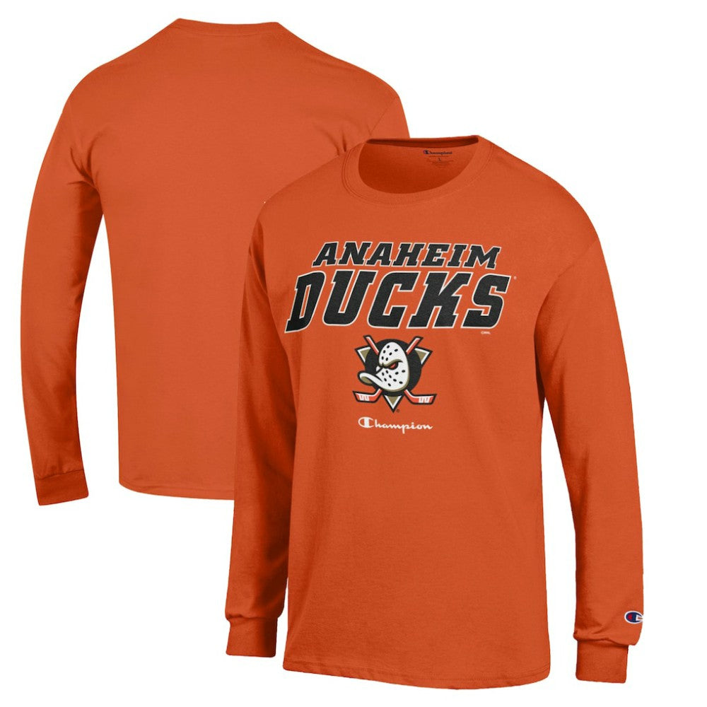 Anaheim Ducks Champion Long-Sleeve Jersey T-Shirt - Orange - NHL