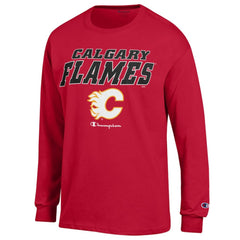 Calgary Flames Champion Long-Sleeve Jersey T-Shirt - Red - NHL