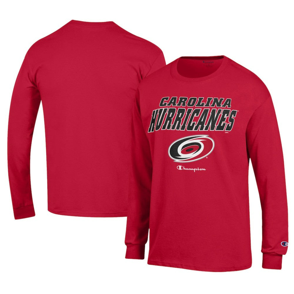 Carolina Hurricanes Champion Long-Sleeve Jersey T-Shirt - Red - NHL