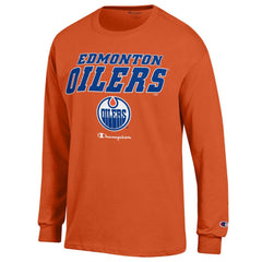 Edmonton Oilers Champion Long-Sleeve Jersey T-Shirt - Orange - NHL
