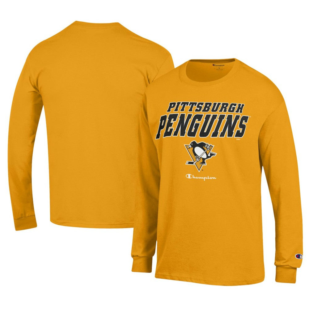 Pittsburgh Penguins Champion Long-Sleeve Jersey T-Shirt - Gold - NHL
