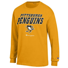 Pittsburgh Penguins Champion Long-Sleeve Jersey T-Shirt - Gold - NHL
