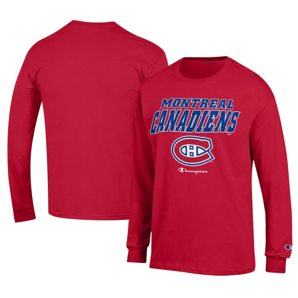 Montreal Canadiens Champion Long-Sleeve Jersey T-Shirt - Red - NHL