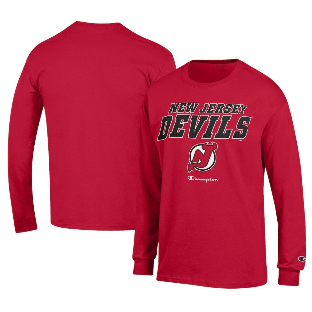 New Jersey Devils Champion Long-Sleeve Jersey T-Shirt - Red - NHL