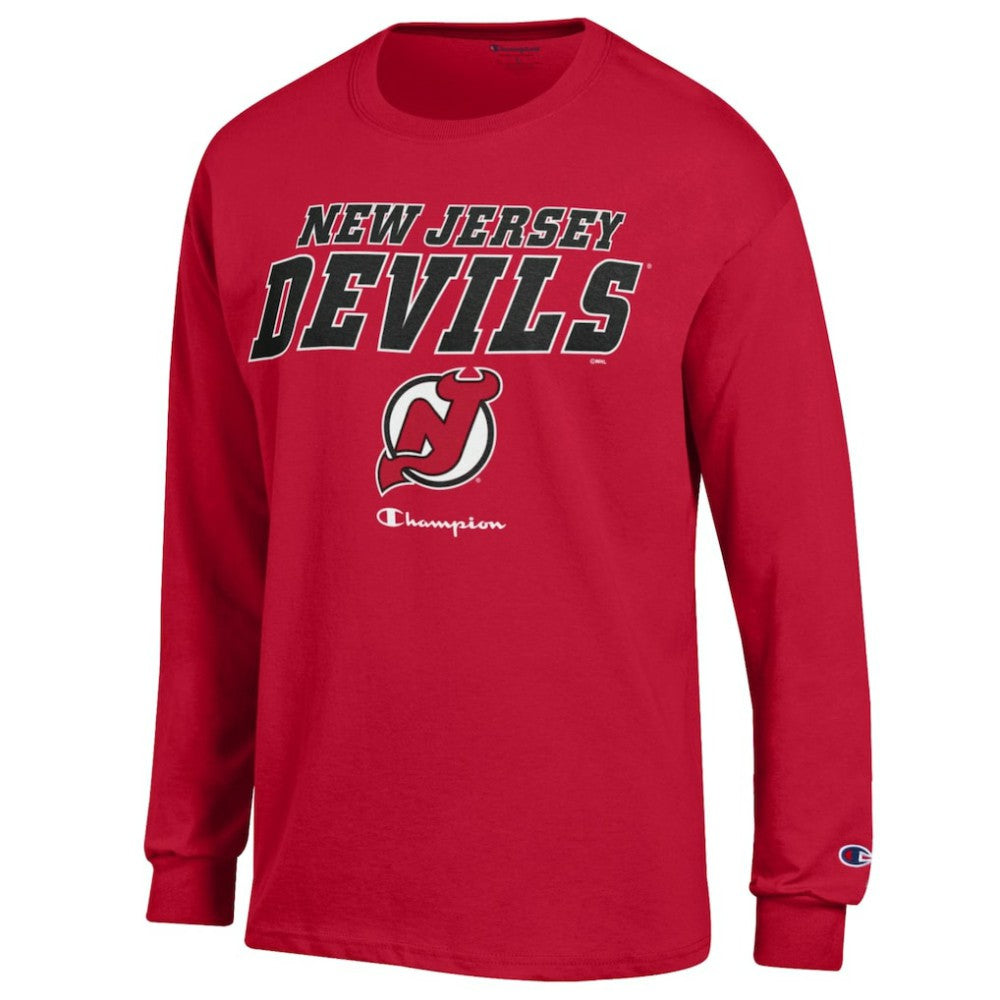 New Jersey Devils Champion Long-Sleeve Jersey T-Shirt - Red - NHL
