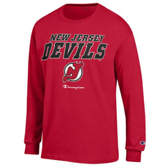 New Jersey Devils Champion Long-Sleeve Jersey T-Shirt - Red - NHL
