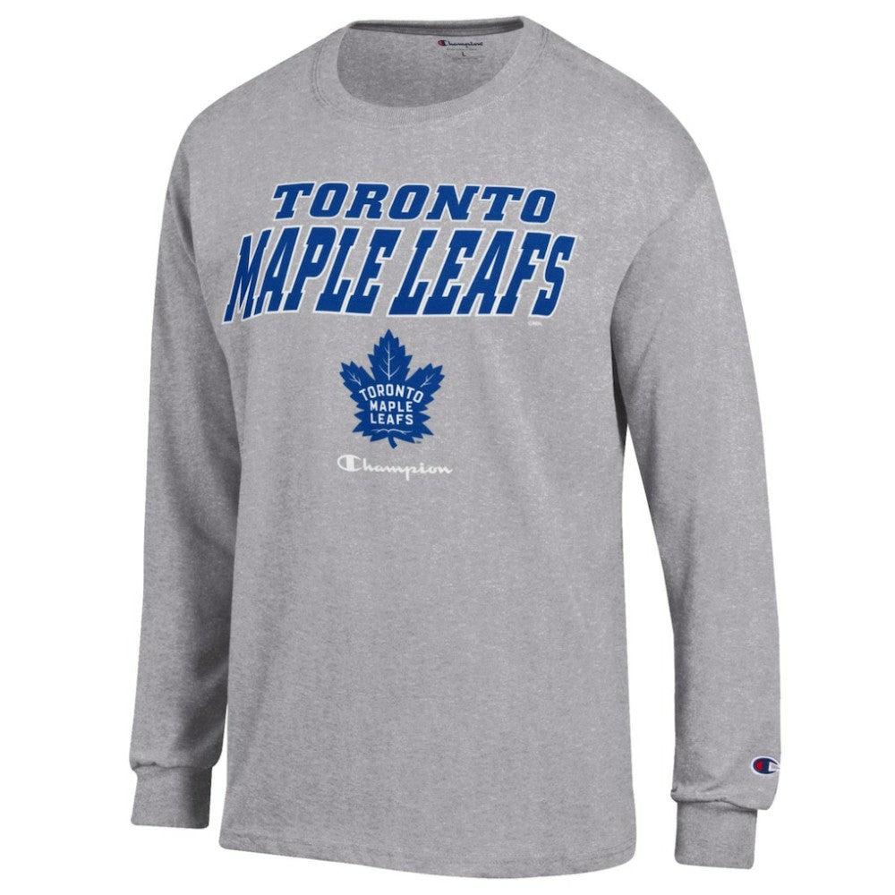 Toronto Maple Leafs Champion Long-Sleeve Jersey T-Shirt - Gray - NHL