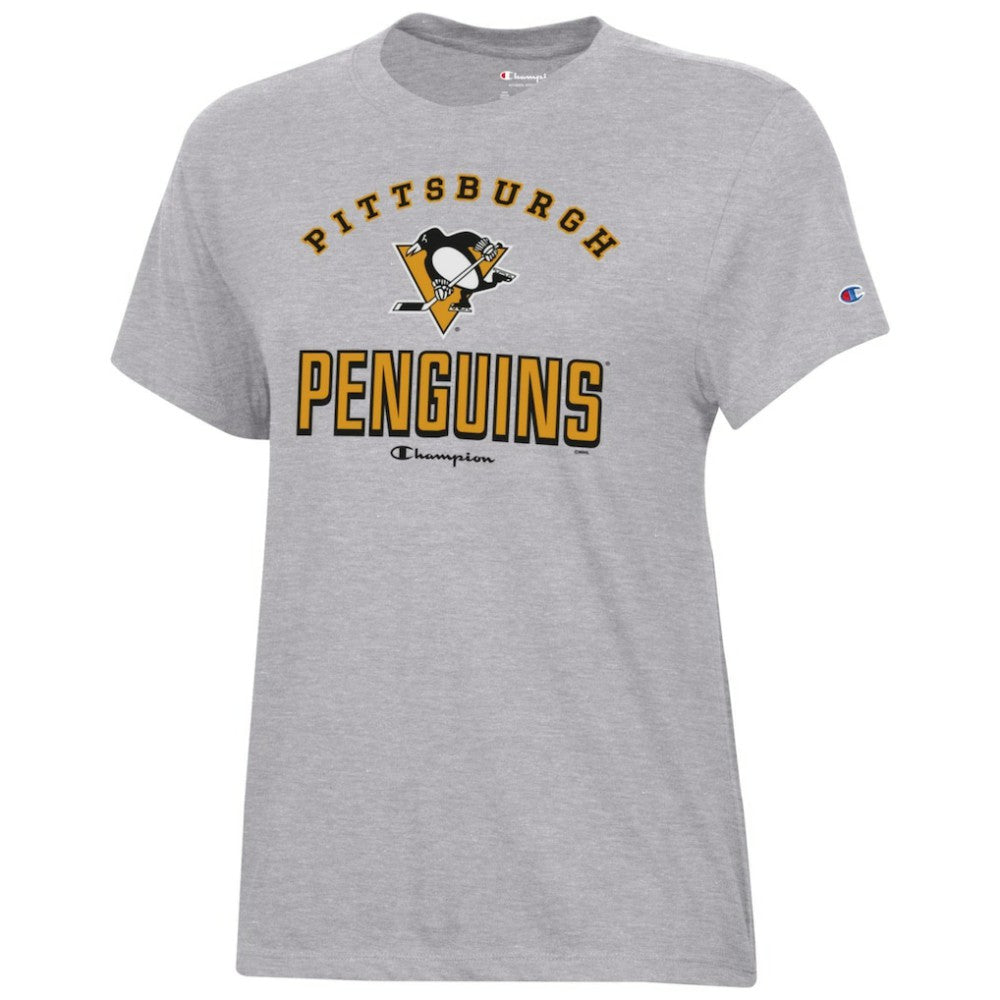 Pittsburgh Penguins Champion Women's Core T-Shirt - Heather Gray - NHL