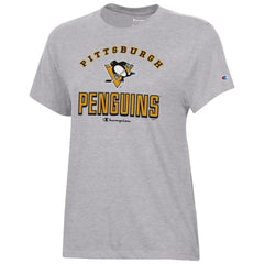 Pittsburgh Penguins Champion Women's Core T-Shirt - Heather Gray - NHL
