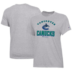 Vancouver Canucks Champion Women's Core T-Shirt - Heather Gray - NHL